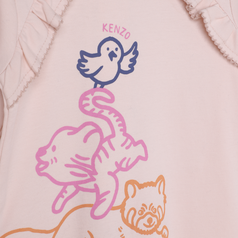 Printed cotton romper KENZO KIDS 
                    GIRL