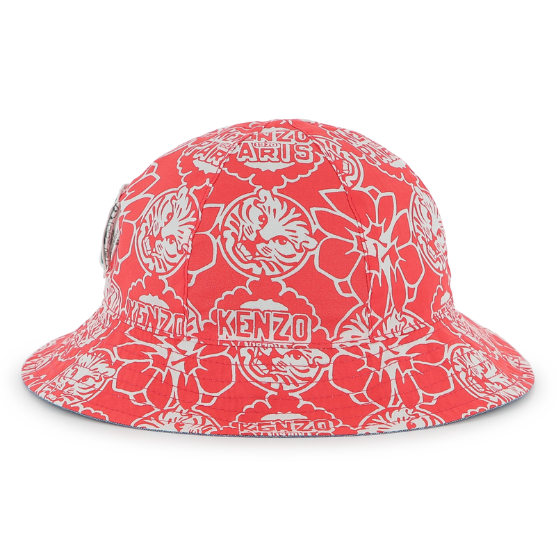 Reversible cotton bucket hat KENZO KIDS 
                    UNISEX