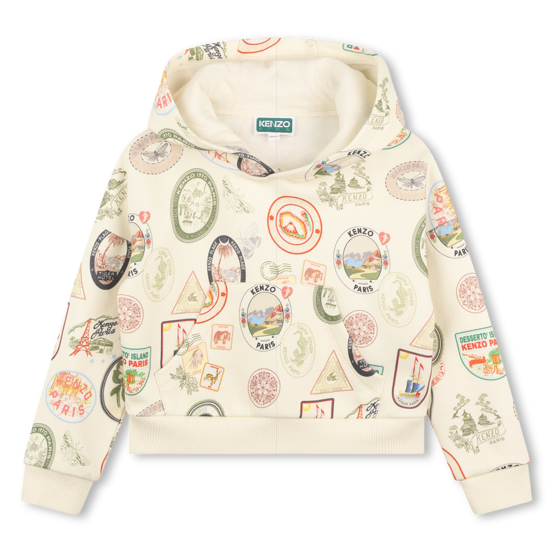 Printed Cotton Sweatshirt KENZO KIDS 
                    GIRL