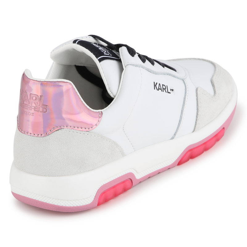 Low-Top Leather Sneakers KARL LAGERFELD KIDS 
                    GIRL