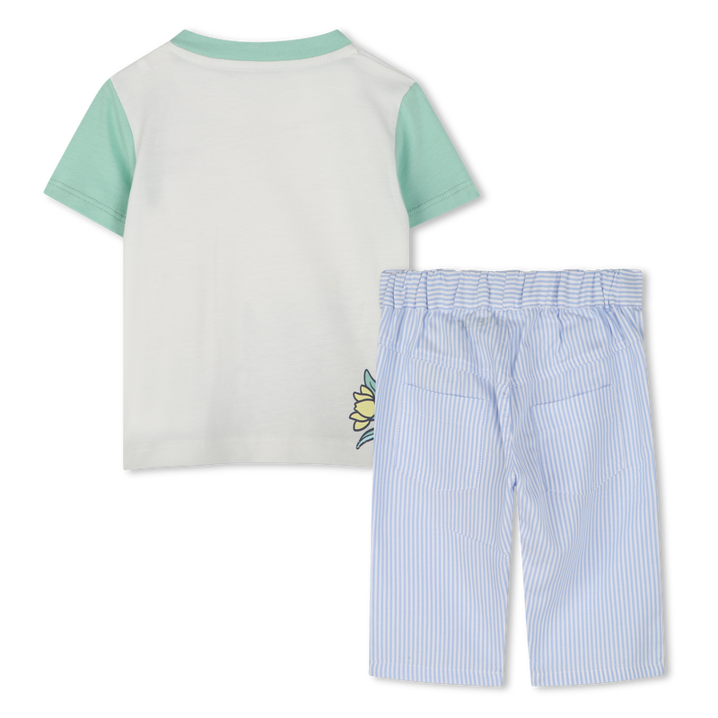 Cotton T-shirt and trousers KENZO KIDS 
                    BOY