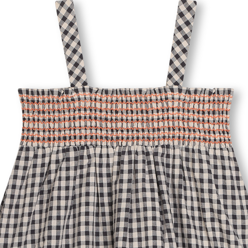 Gingham pinafore dress KENZO KIDS 
                    GIRL