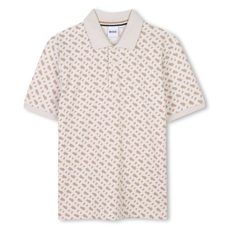 Printed straight polo shirt BOSS 
                    BOY
