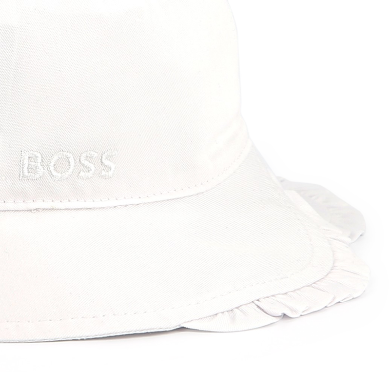 Frilled cotton bucket hat BOSS 
                    GIRL