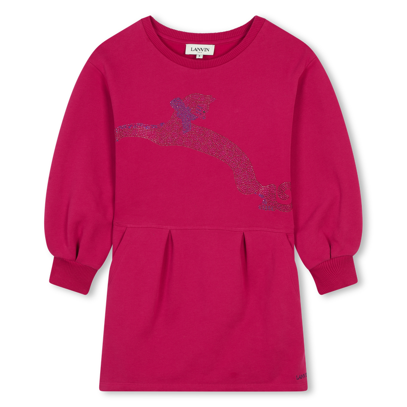 Diamanté Fleece Dress LANVIN 
                    GIRL