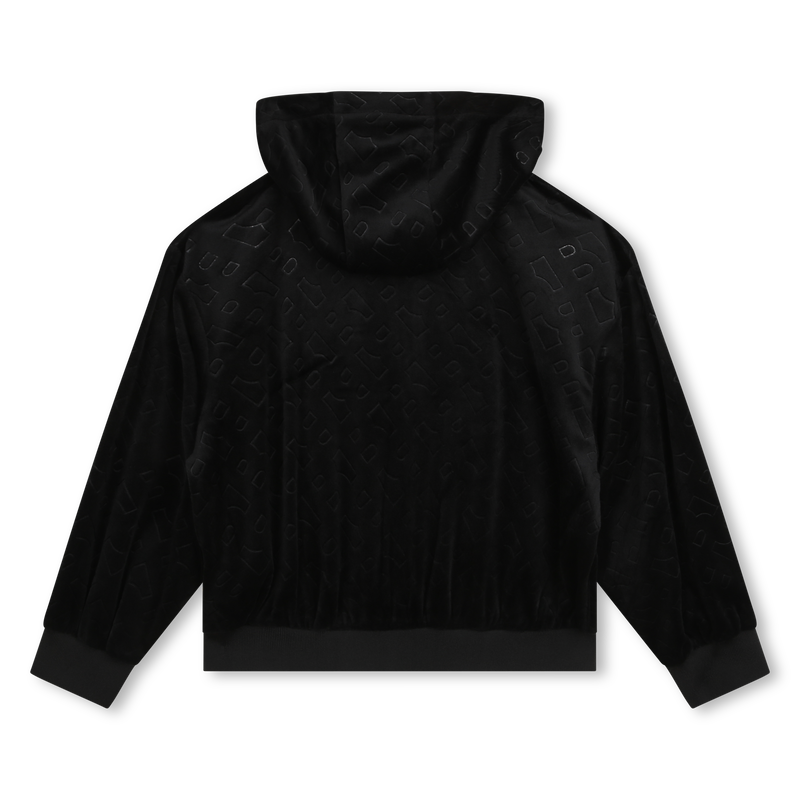Velvet zip-up hoodie BOSS 
                    GIRL