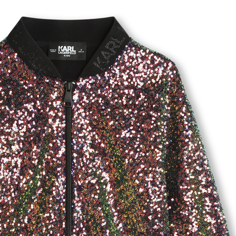 Sequined Bomber Jacket KARL LAGERFELD KIDS 
                    GIRL