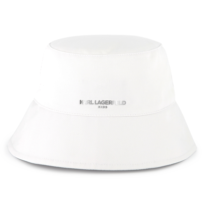 Embroidered cotton bucket hat KARL LAGERFELD KIDS 
                    GIRL