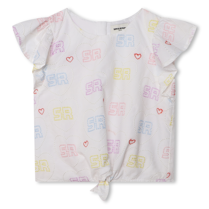 Embroidered Heart Blouse SONIA RYKIEL 
                    GIRL