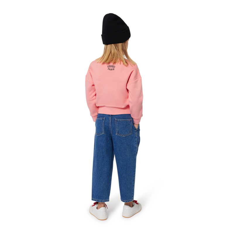 Embroidered Cotton Sweatshirt KENZO KIDS 
                    GIRL