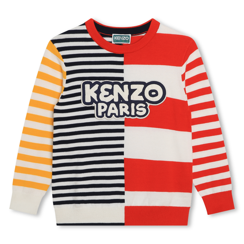 Striped knit cotton sweater KENZO KIDS 
                    UNISEX