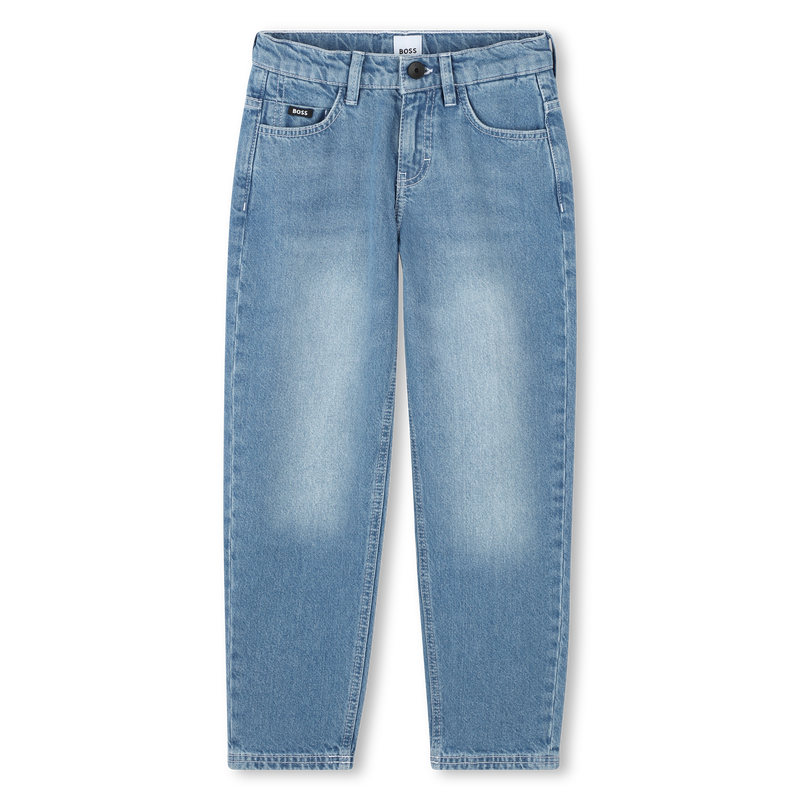 Wide-leg 5-pocket cotton jeans BOSS 
                    BOY