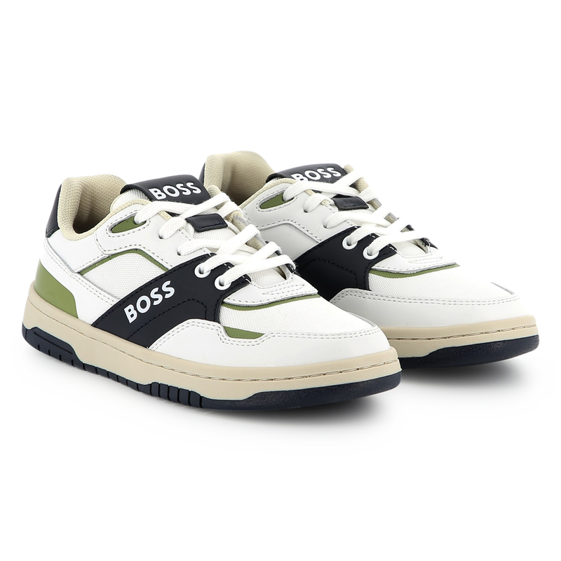 Dual-fabric lace-up sneakers BOSS 
                    BOY