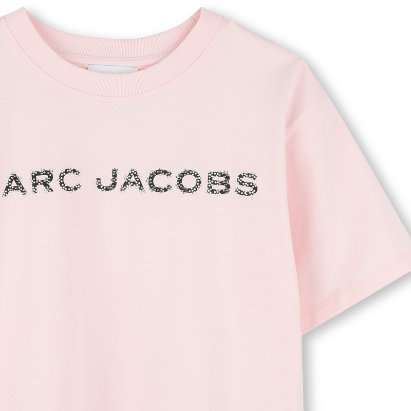 Cotton T-shirt with diamantés THE MARC JACOBS 
                    GIRL