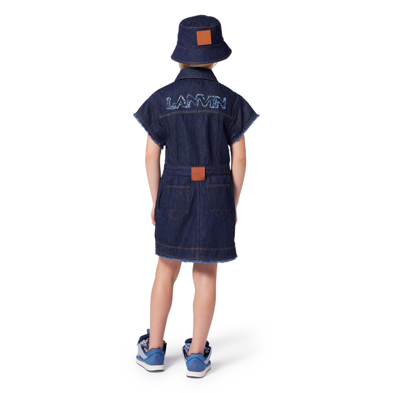 Short-sleeved denim dress LANVIN 
                    GIRL