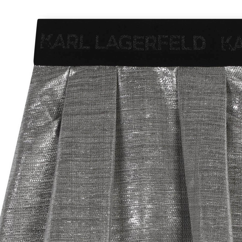 Metallic Midi Skirt KARL LAGERFELD KIDS 
                    GIRL