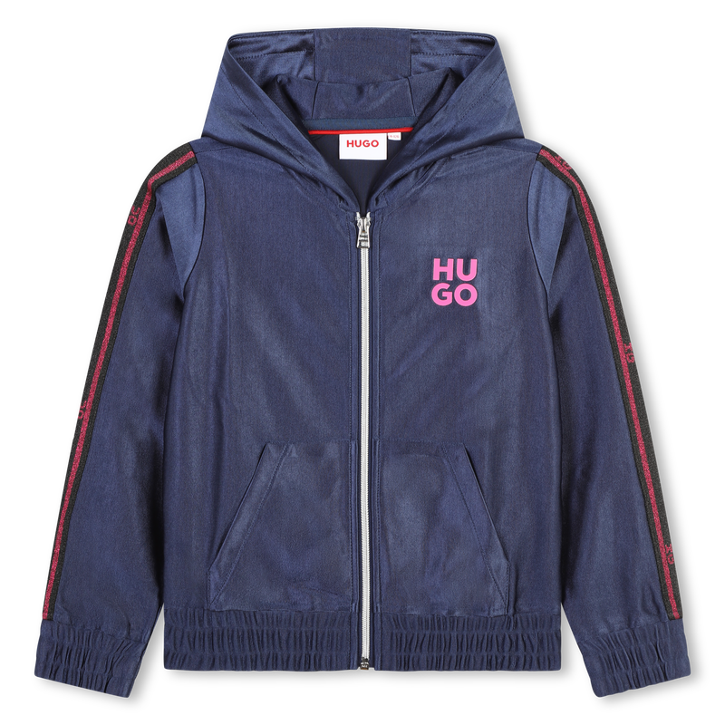 Shiny Zip-Up Sweatshirt HUGO 
                    GIRL