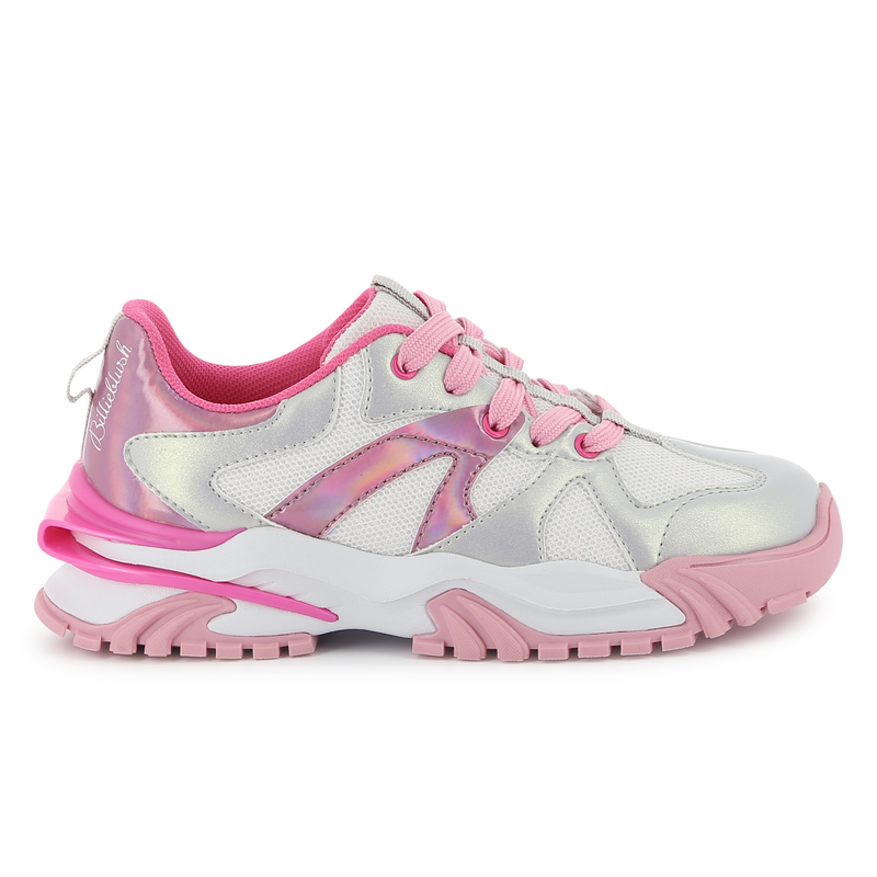 Dual-fabric lace-up sneakers BILLIEBLUSH 
                    GIRL