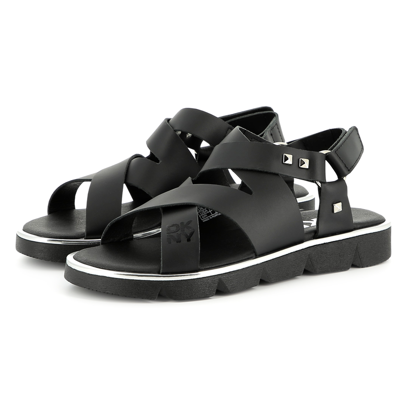 Leather Velcro sandals DKNY 
                    GIRL