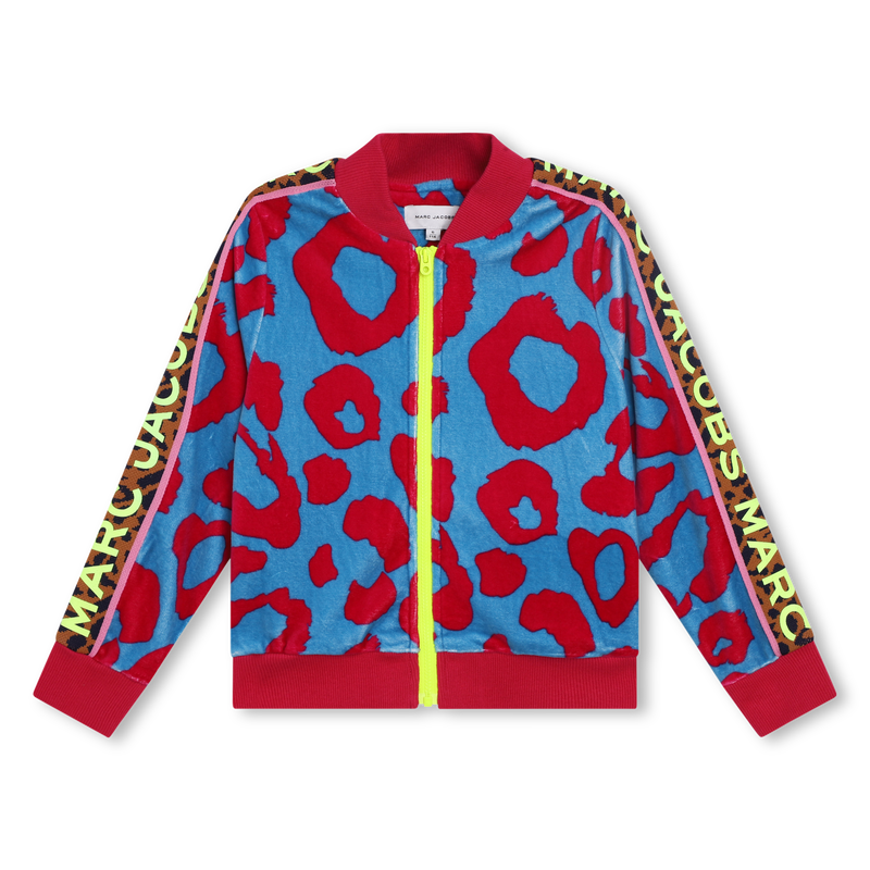 Velvet zip-up sweatshirt THE MARC JACOBS 
                    GIRL