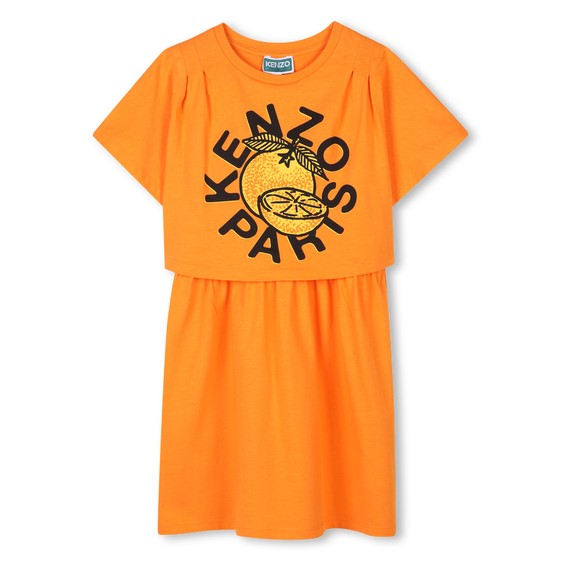 Layered Logo print dress KENZO KIDS 
                    GIRL