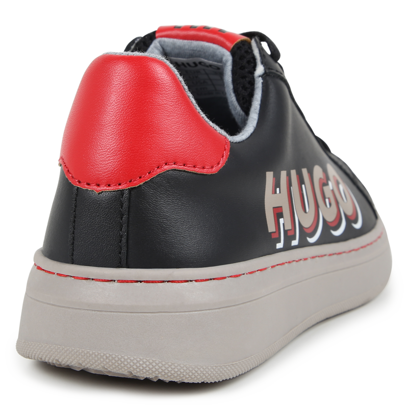 Lace-Up Leather Sneakers HUGO 
                    BOY