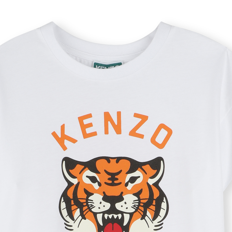 Logo print dress with ruffle KENZO KIDS 
                    GIRL