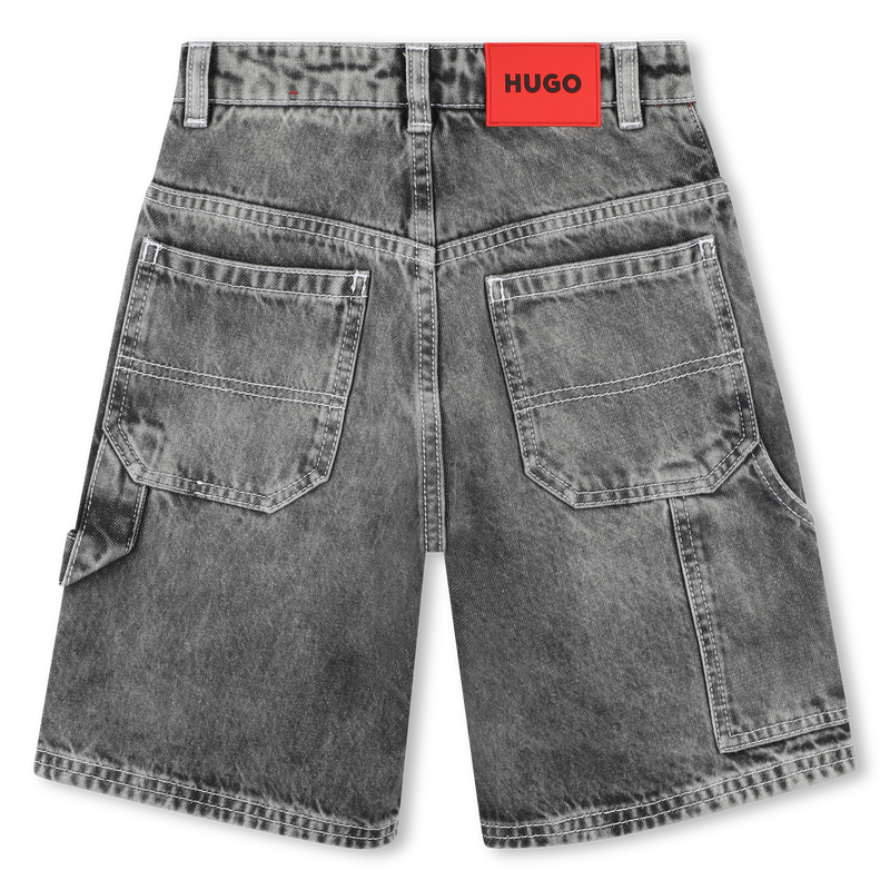 Denim Bermuda shorts with pockets HUGO 
                    BOY