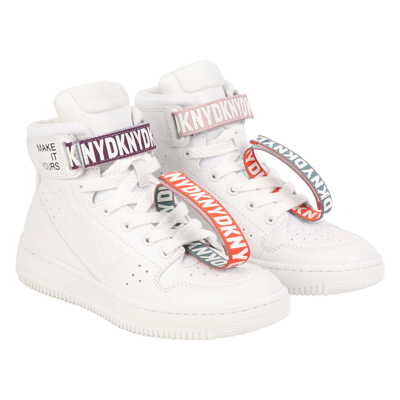 Leather lace-up sneakers DKNY 
                    UNISEX