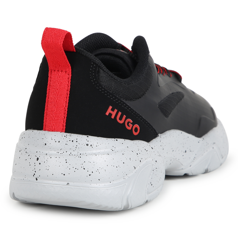 Multi-Texture Lace-Up Sneakers HUGO 
                    BOY