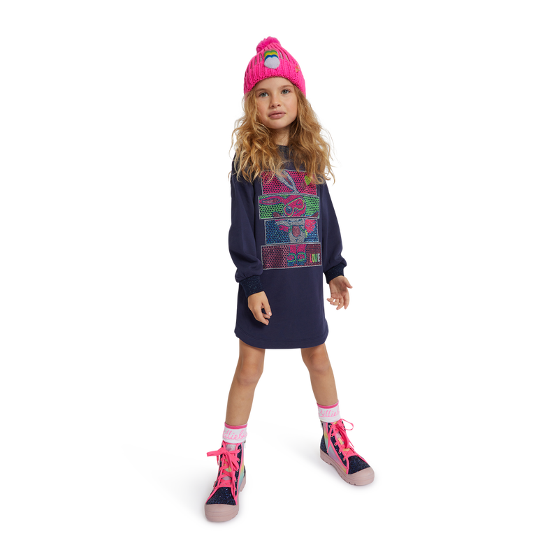 Rhinestone fleece dress BILLIEBLUSH 
                    GIRL