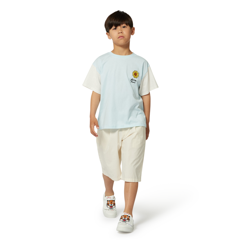 Plain cotton Bermuda shorts KENZO KIDS 
                    BOY