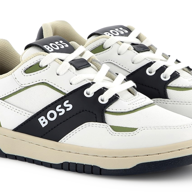Dual-fabric lace-up sneakers BOSS 
                    BOY