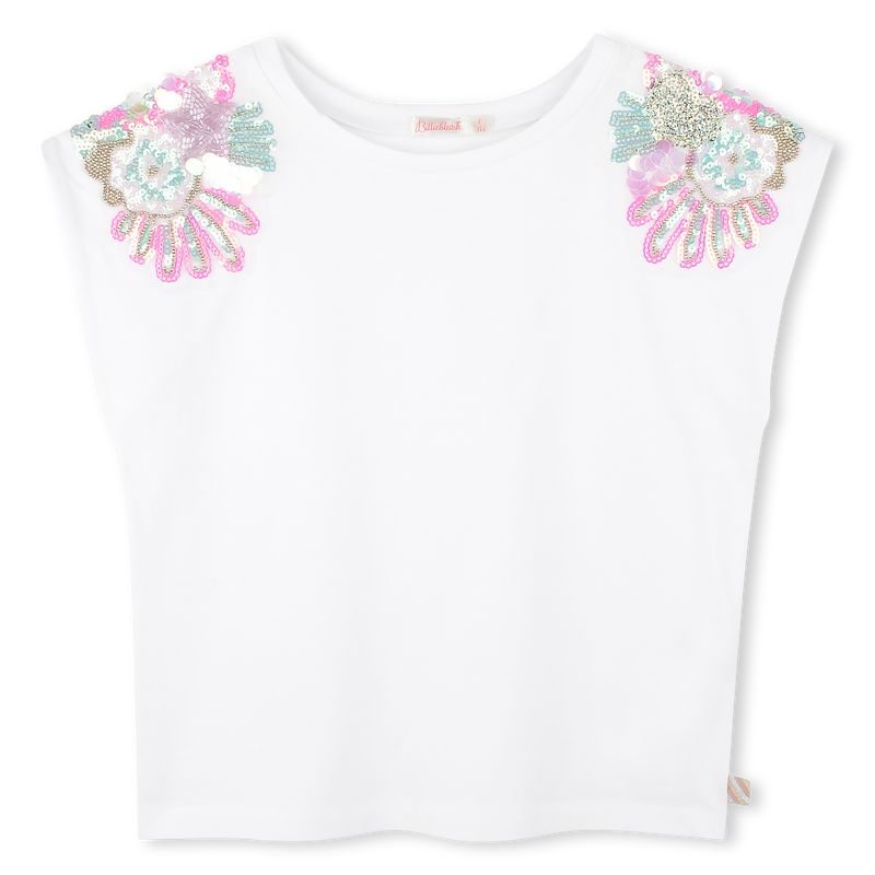 T-shirt with shoulder sequins BILLIEBLUSH 
                    GIRL