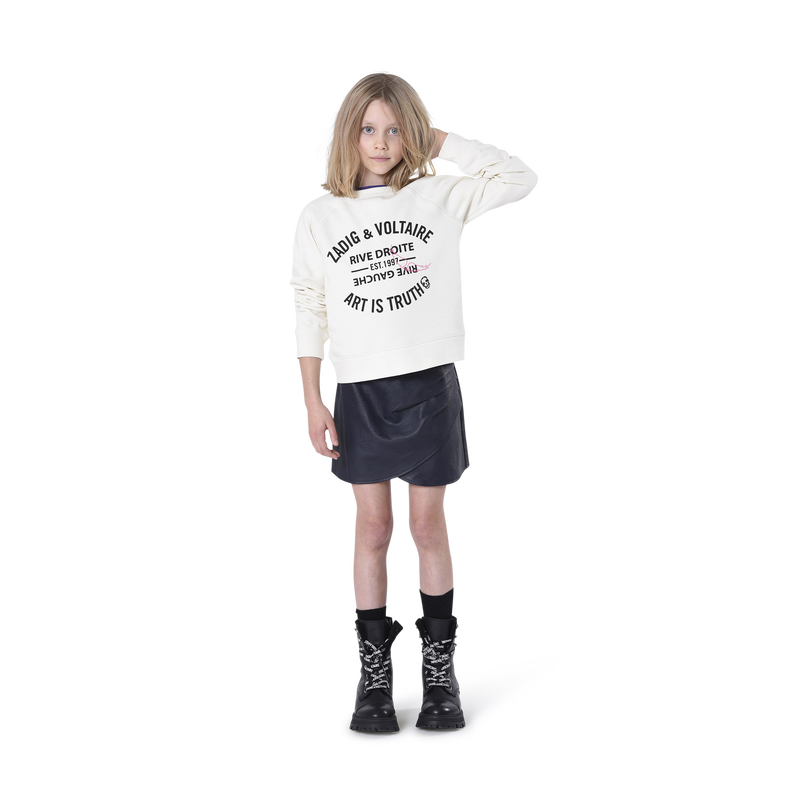 Coated zip-up skirt ZADIG & VOLTAIRE 
                    GIRL
