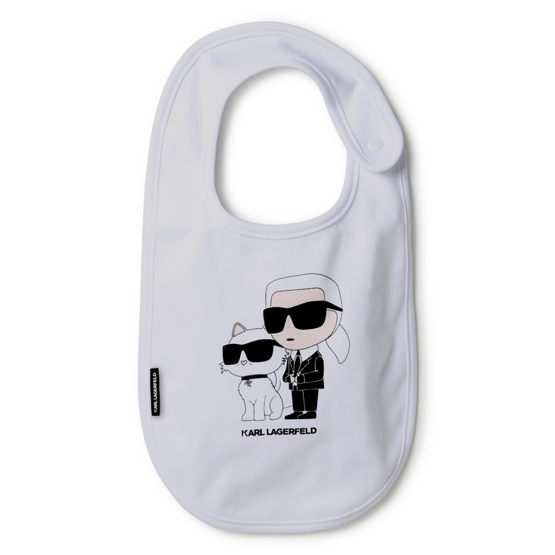Set of 3 bibs with motifs KARL LAGERFELD KIDS 
                    UNISEX