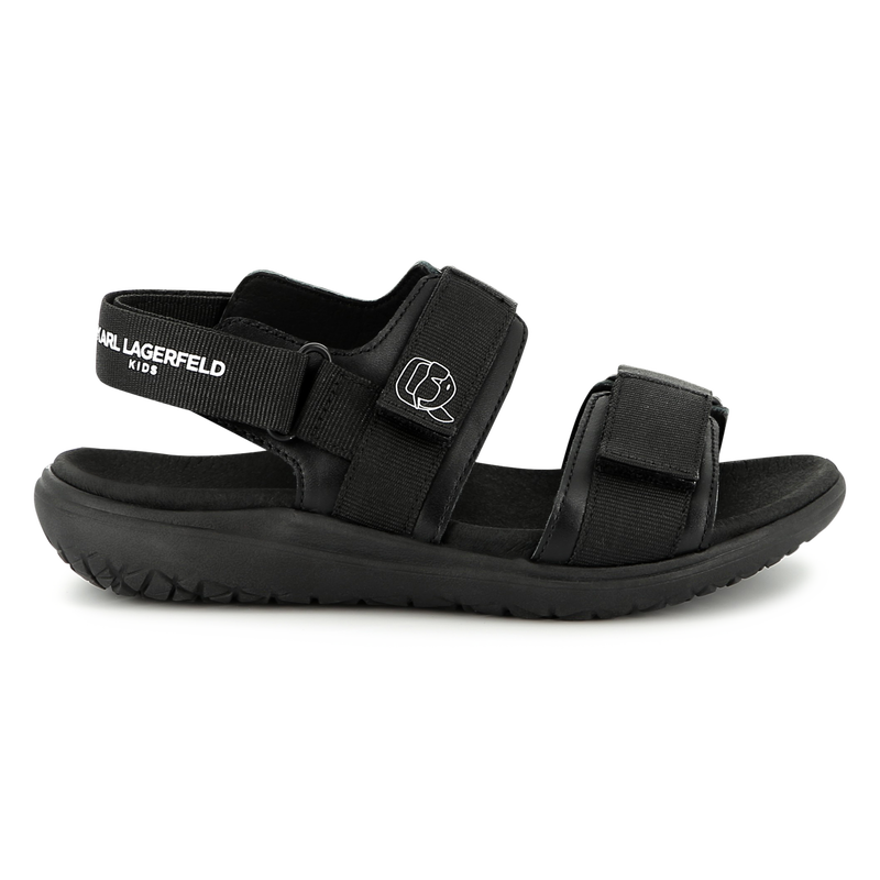 Velcro leather sandals KARL LAGERFELD KIDS 
                    BOY