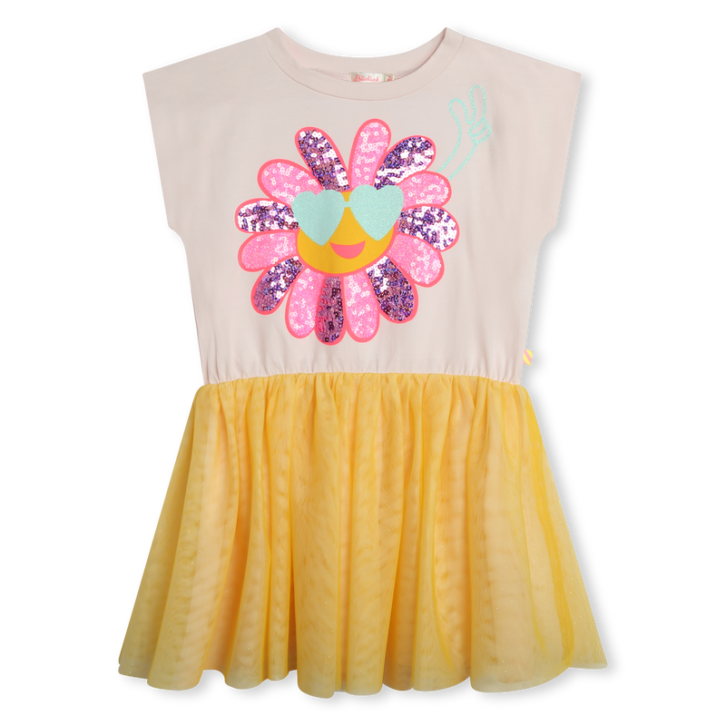 Dual-fabric sleeveless dress BILLIEBLUSH 
                    GIRL