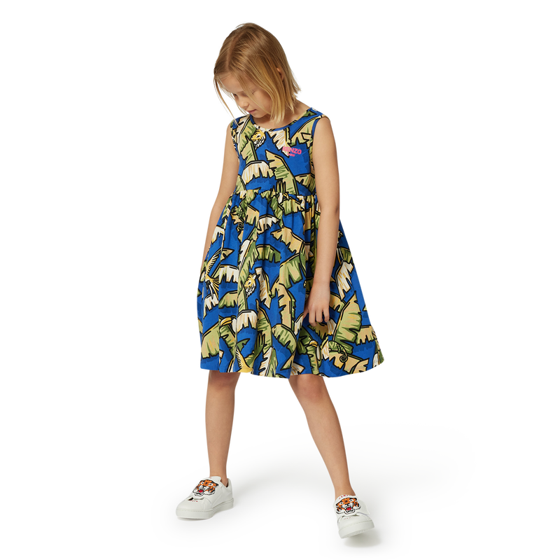 Strappy cotton dress KENZO KIDS 
                    GIRL