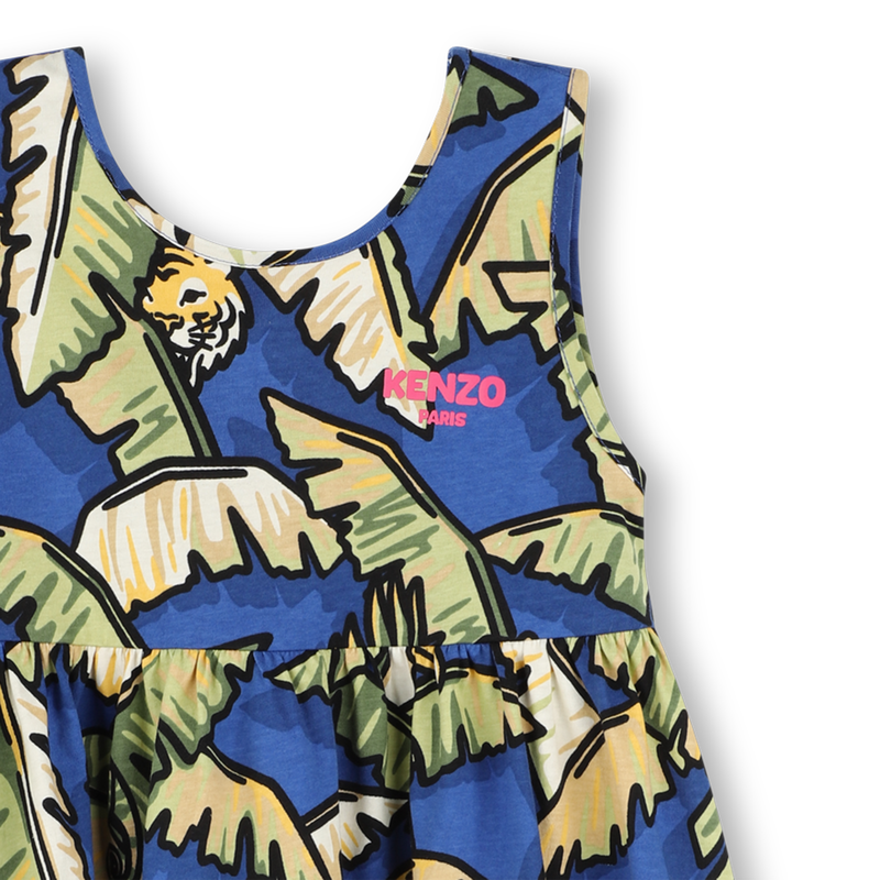 Strappy cotton dress KENZO KIDS 
                    GIRL