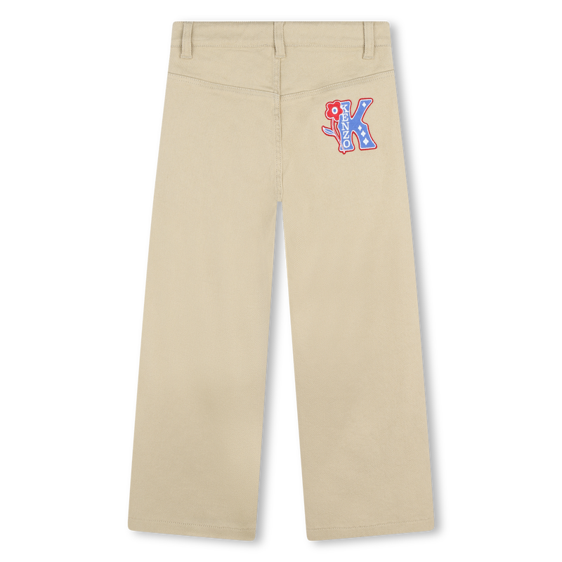 Flared Cotton Trousers KENZO KIDS 
                    GIRL