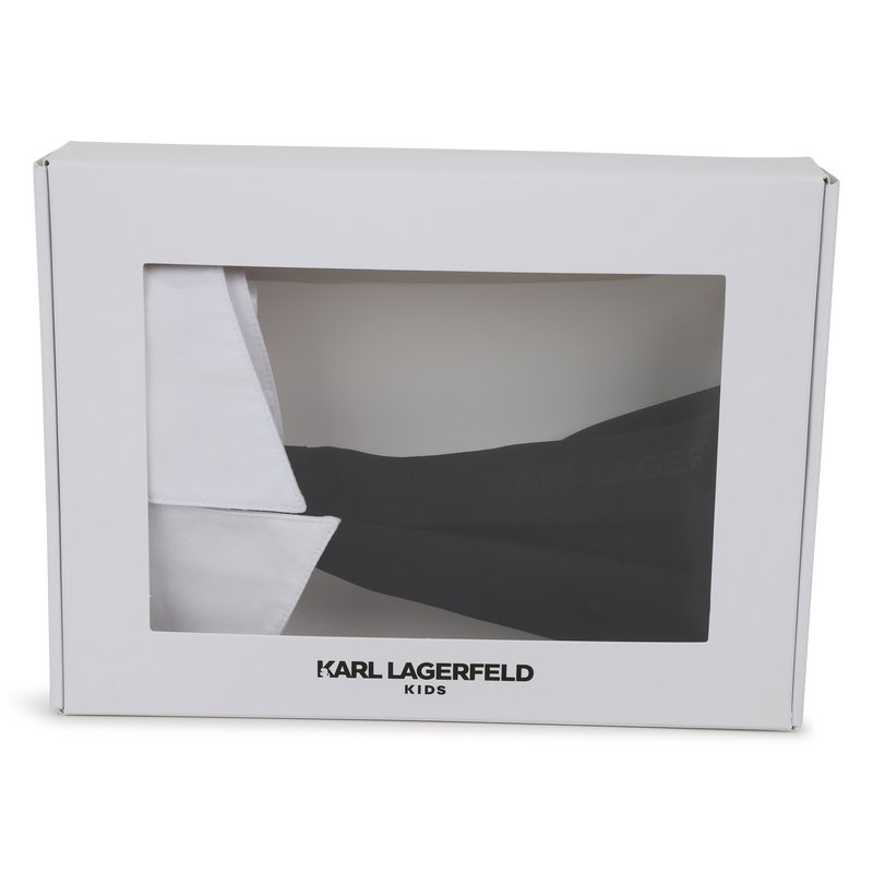 Cotton two-tone tie KARL LAGERFELD KIDS 
                    GIRL