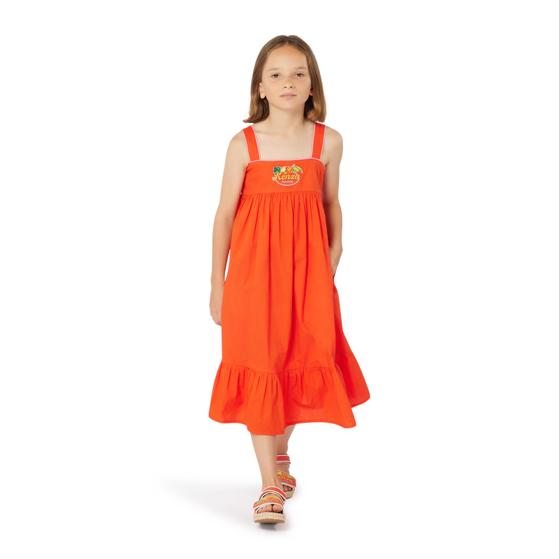 Strappy poplin dress KENZO KIDS 
                    GIRL