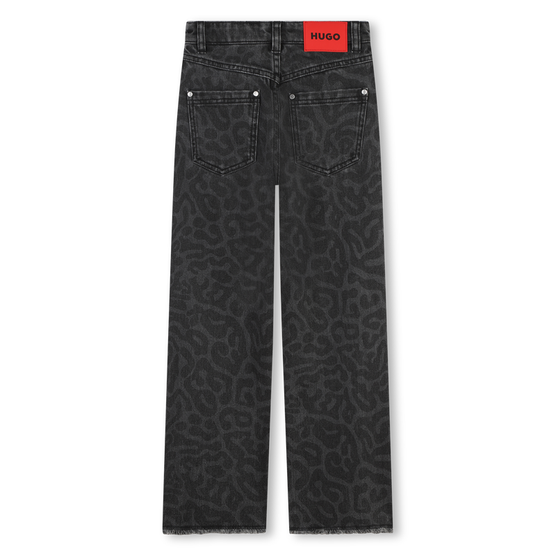 Raw Edge Printed Jeans HUGO 
                    GIRL