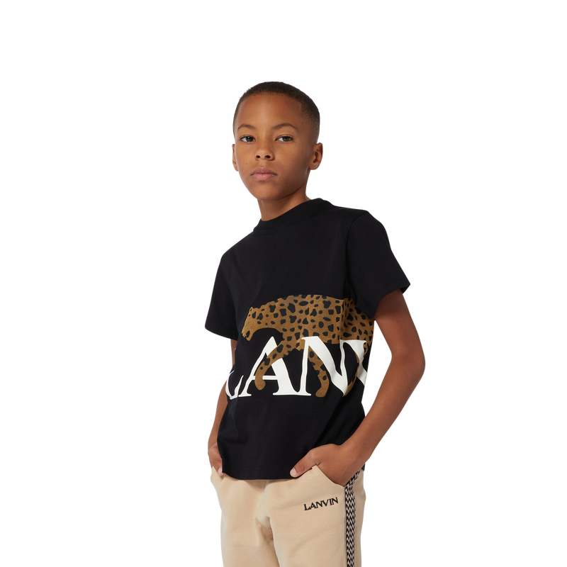 Hobo Cat Print T-Shirt LANVIN 
                    BOY
