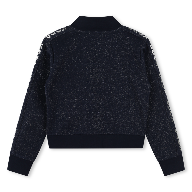 Glittery Fleece Cardigan MICHAEL KORS 
                    GIRL