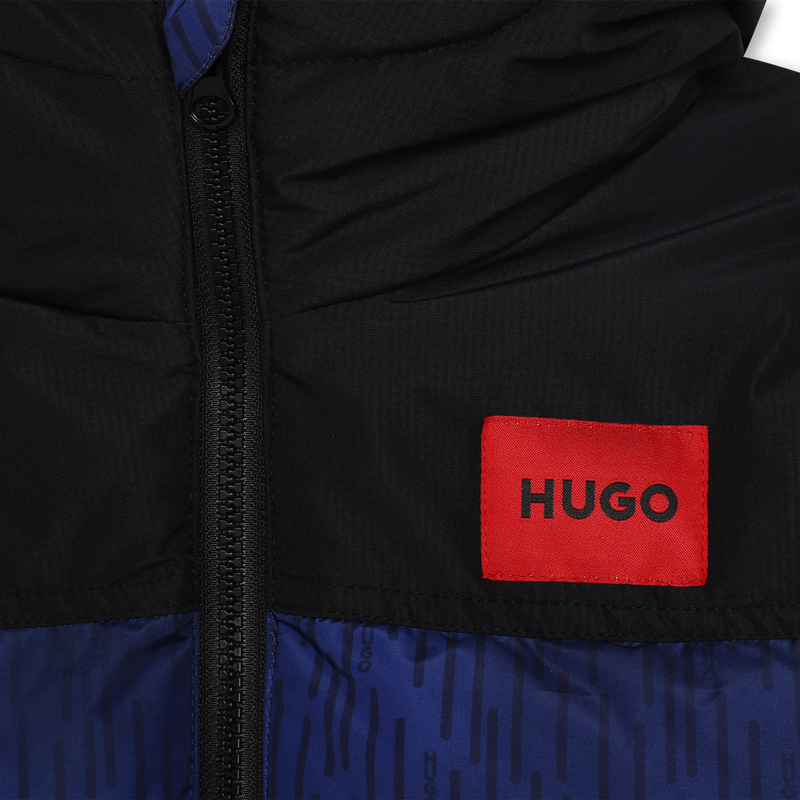 Printed hooded puffer jacket HUGO 
                    BOY