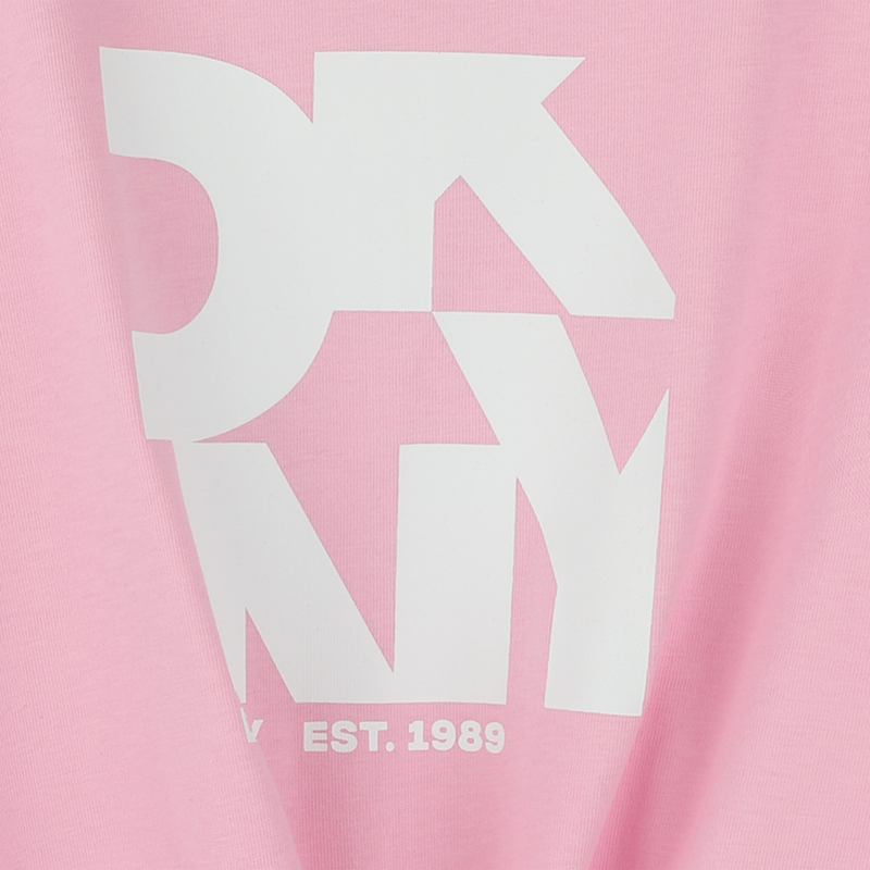 Cotton T-shirt with tie DKNY 
                    GIRL