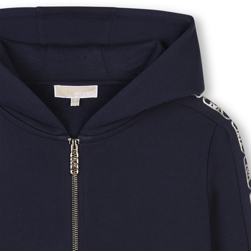 Hooded fleece cardigan MICHAEL KORS 
                    GIRL
