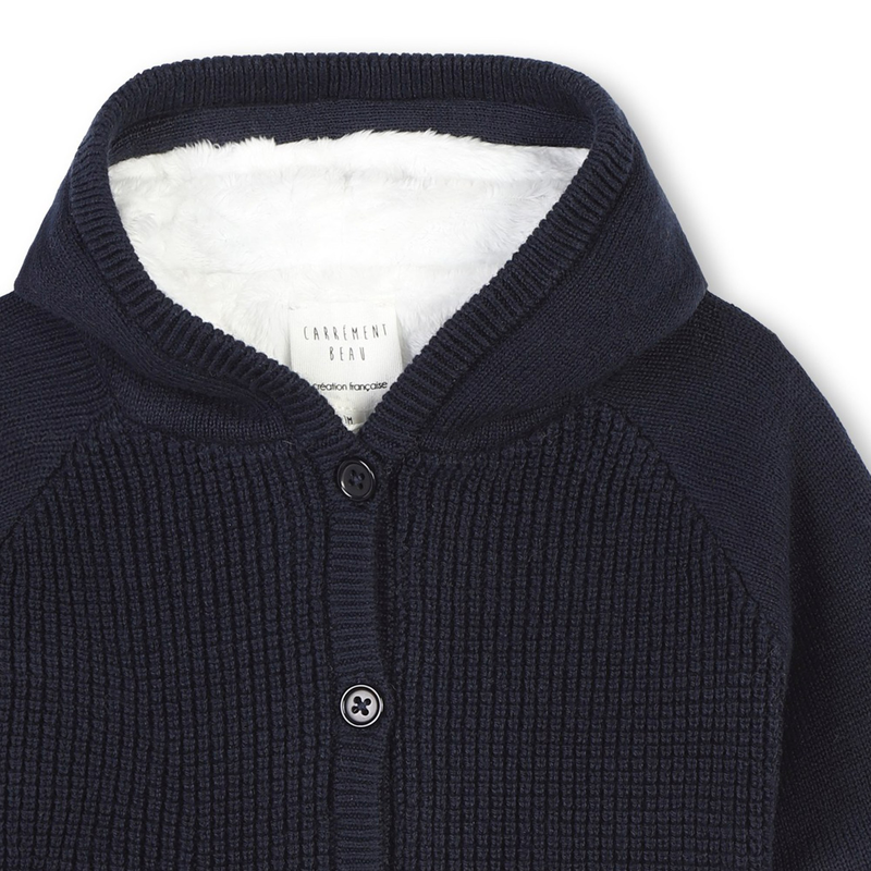 Knit Button-Down Jacket CARREMENT BEAU 
                    BOY